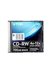 CD-RW 700 Mb TDK 12x Slim