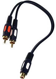 425-051, 1RCA Jack-2RCA Plug, 0.3�