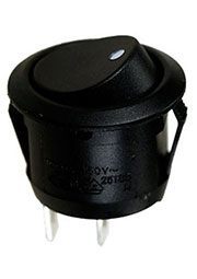 R13-112ABBAT выключатель ON-OFF 250B 6A черн.