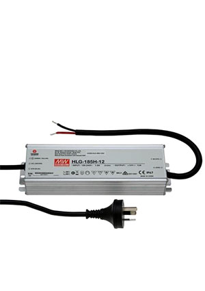 HLG-185H-30A, AC-DC, 185, IP65,  90 305 AC, 47 63/127 431 DC, ,  30/6.2, .  MEAN WELL