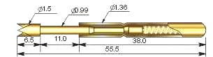 PogoPin P50-B1, , d 0.5,  16.35