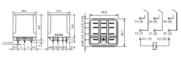 RUC-1053-25-5024, Реле 24VAC 3 Form A 400VAC/16А RELPOL, цена купить ...