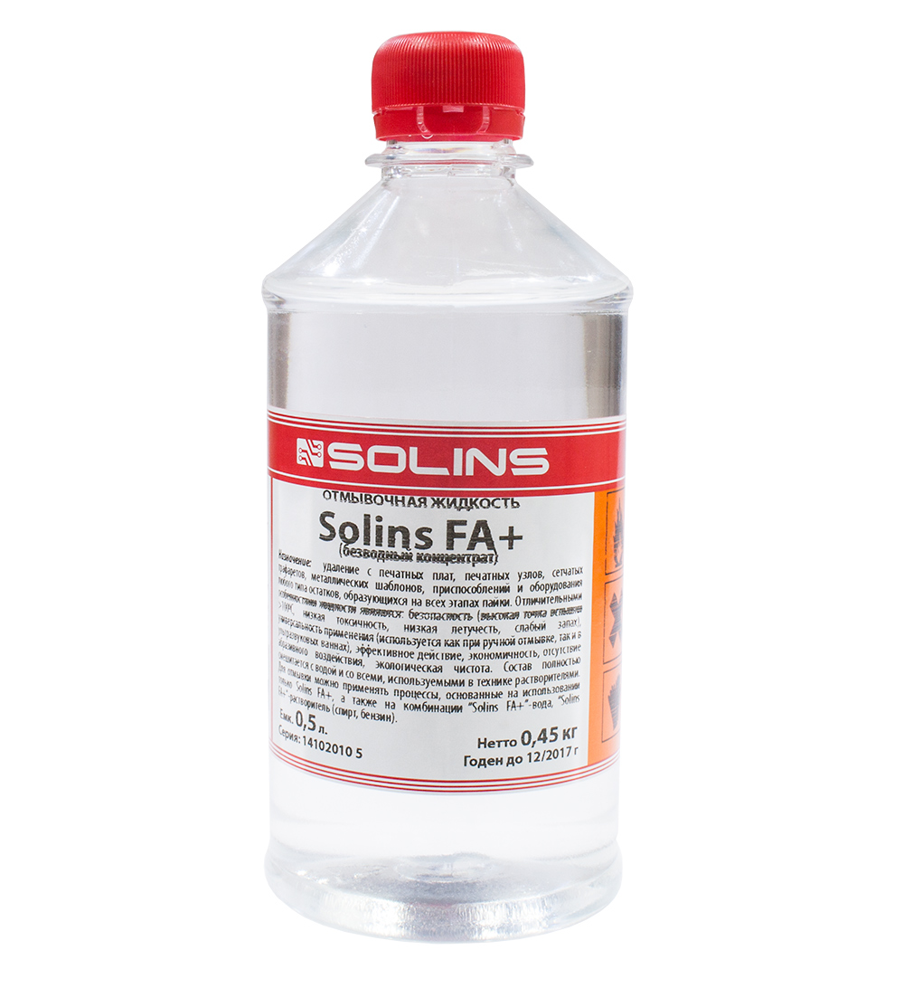 Solins SOLINS FA+ 0,5Л, отмывочная жидкоcть  0,5л
