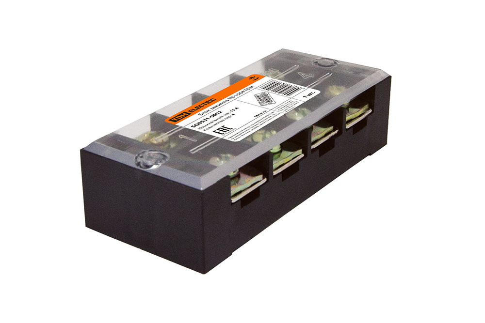 TDM electric ТВ-1504, блок зажимов 4 пары 15А на провод 1.5 мм2 SQ0531-0002
