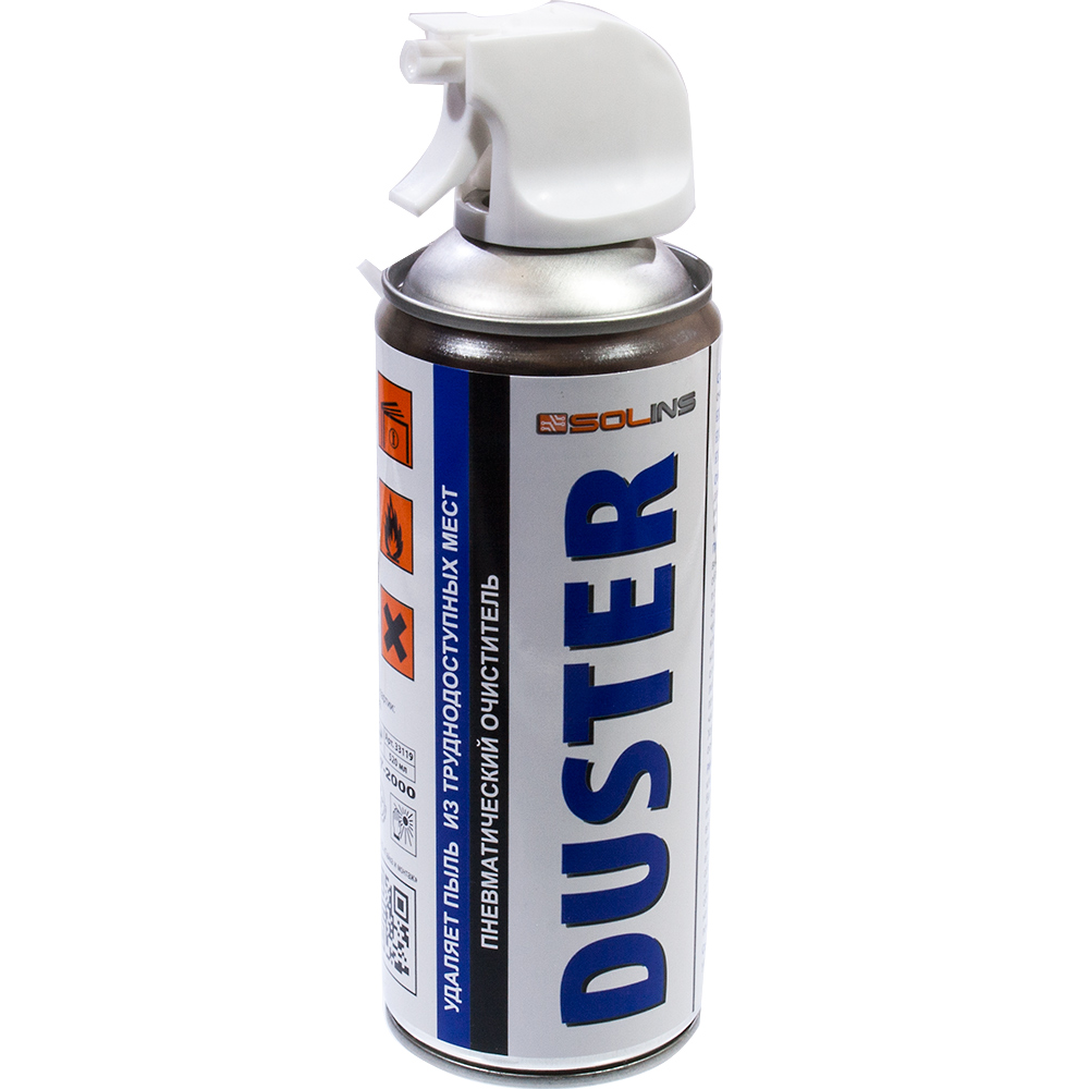 Solins DUSTER 400мл, аэрозоль 400мл, сжиженный газ для продувки от пыли