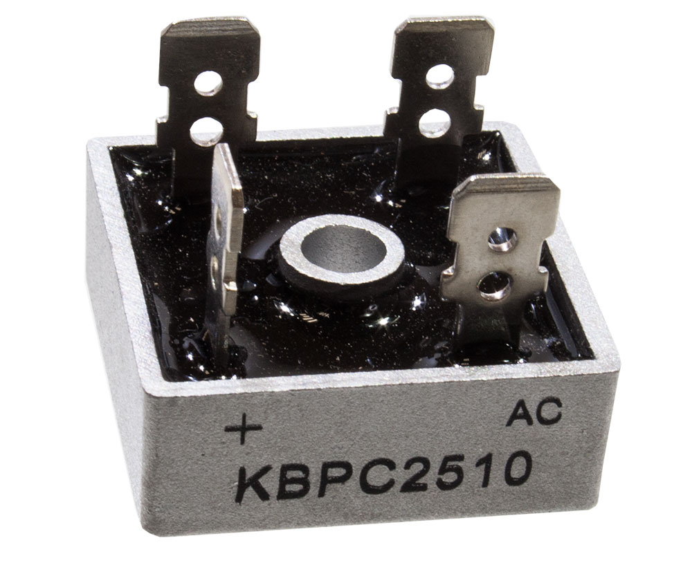 HOTTECH KBPC2510, выпрямительный диодный мост, 1000В, 25А, 320А (KBPC) = MB2510
