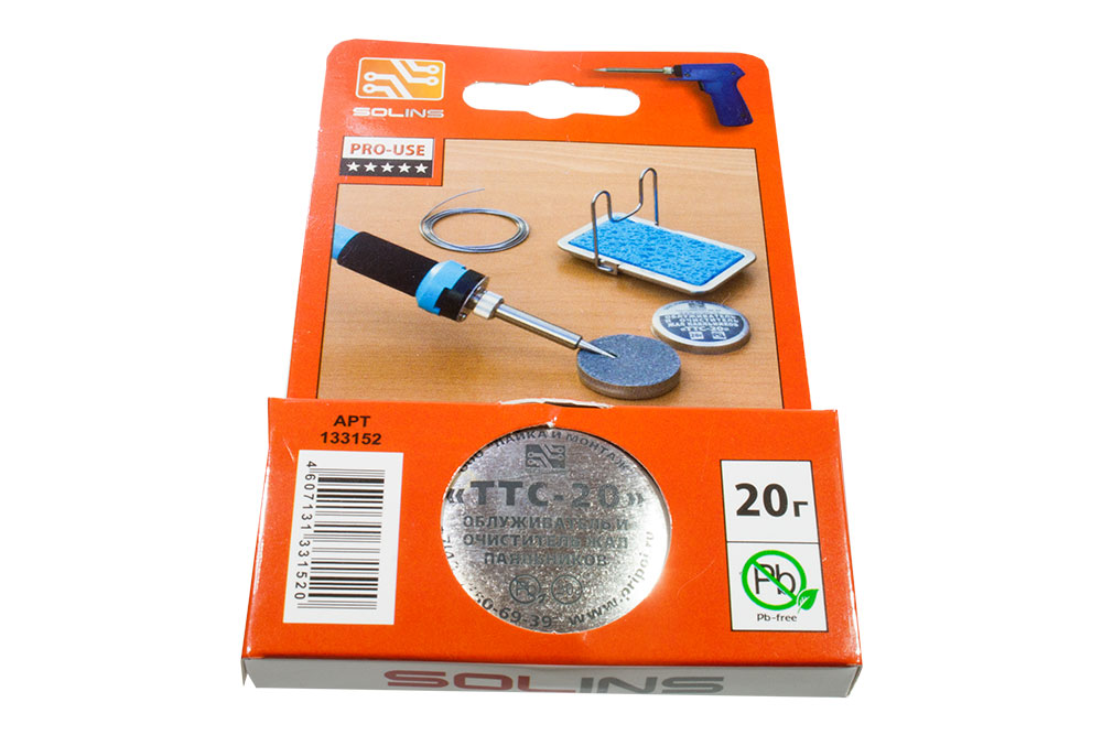 Solins TTC-20, Очиститель (облуживатель) паяльных жал 20 г