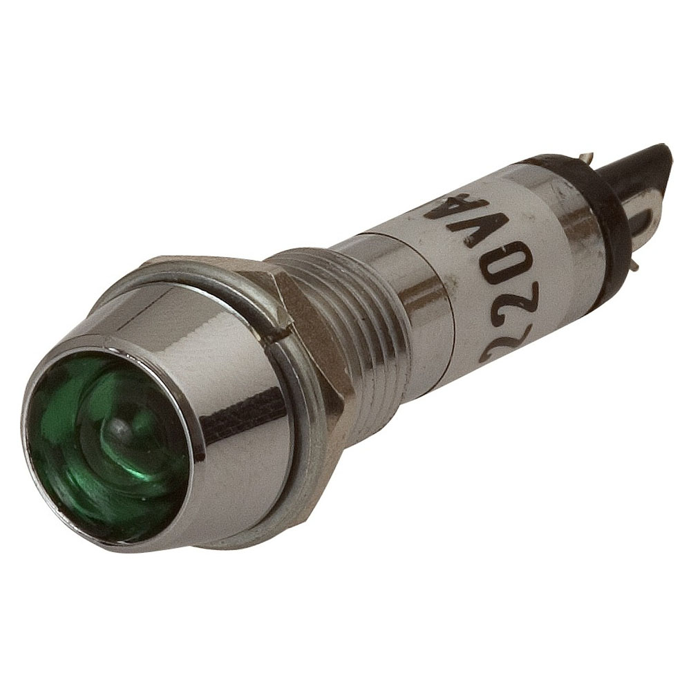 KLS L-KLS9-IL-M8-03B-N1-G, лампа неоновая с держателем зеленая (аналог для N-701G)