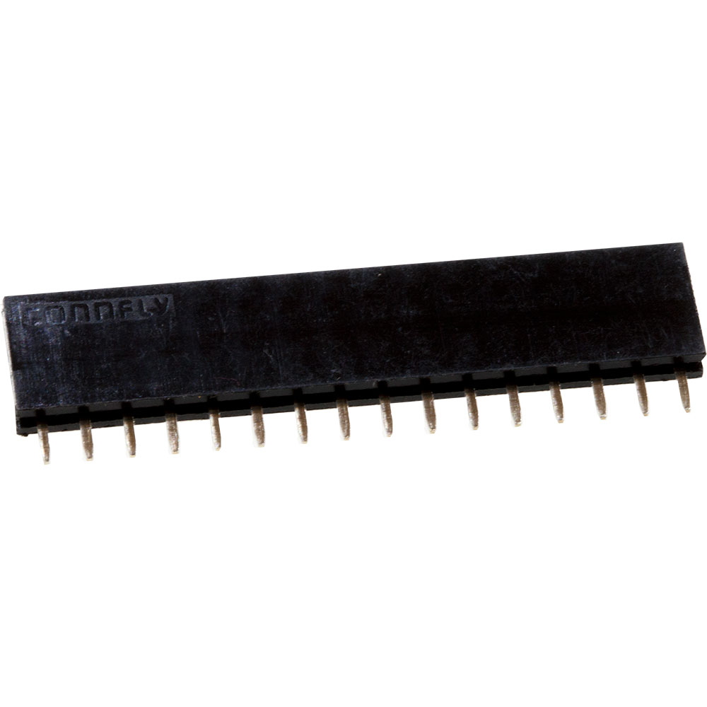 CONNFLY PBS-16, гнездо на плату шаг 2.54мм 1x16 прямое (DS1023-1*16S21)