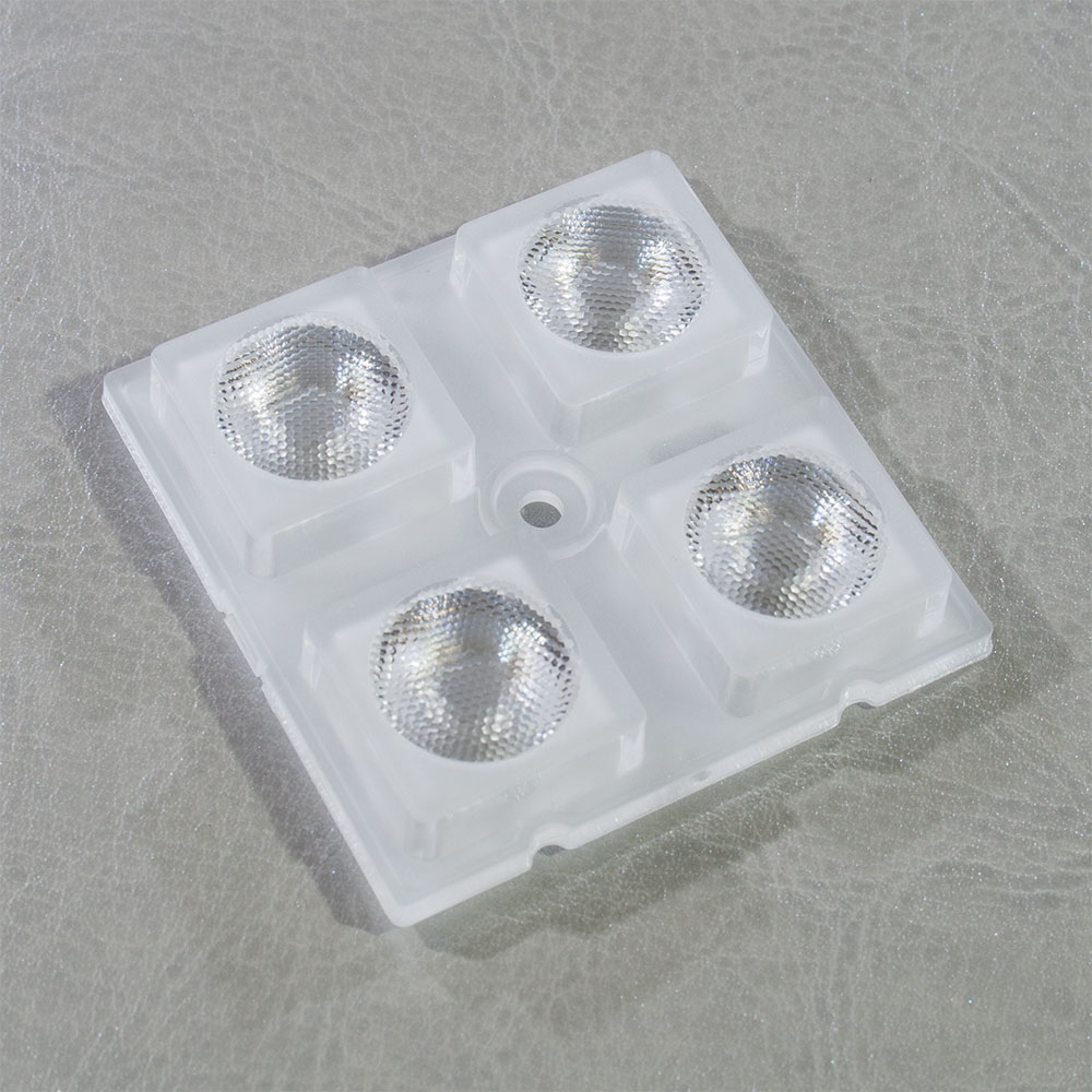 Sunlumin S01.01.01.087_SS-50X50-4-25, линза 50х50мм, 4 LED, 25 град, для 3535, PC, матовая, без уплотнителя