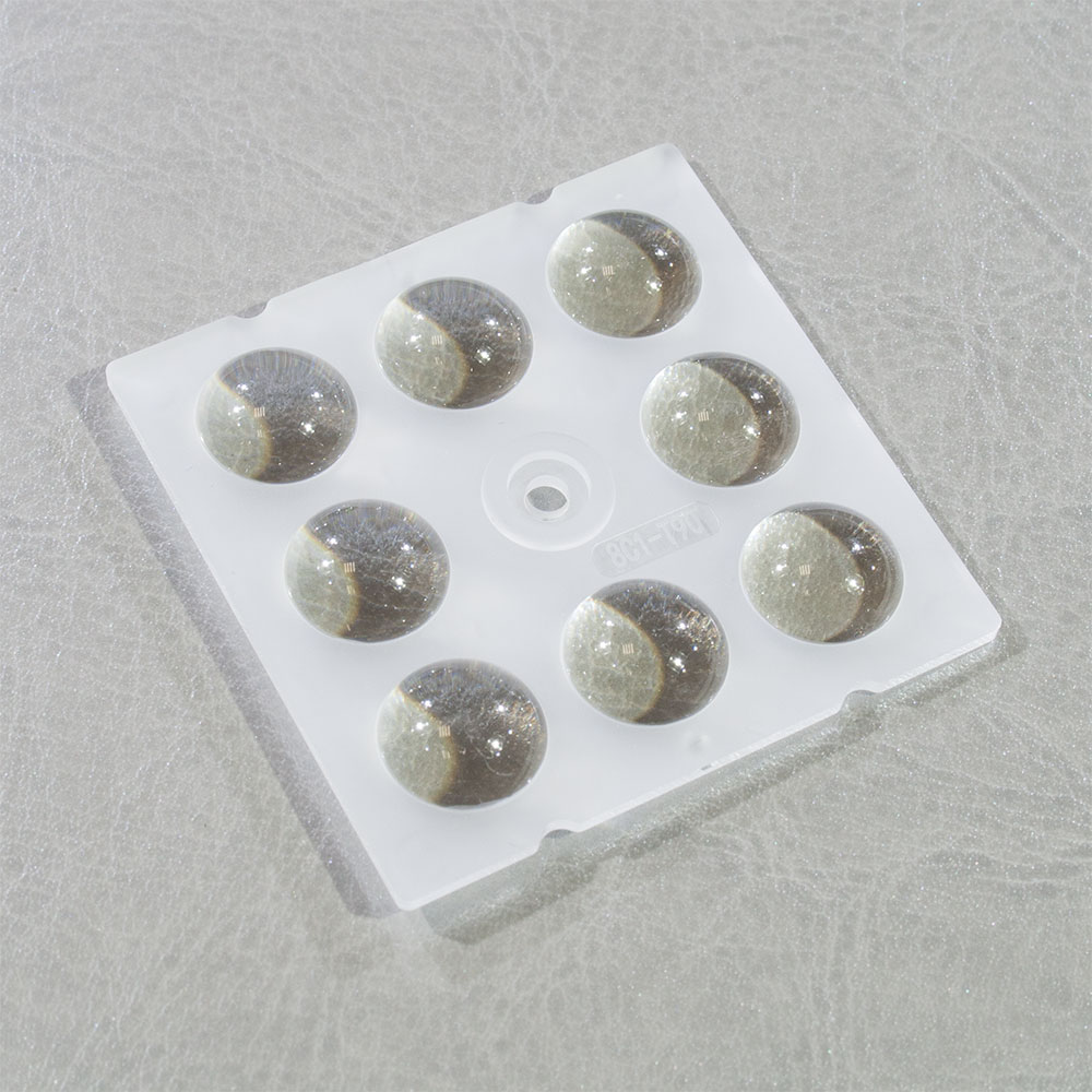 Sunlumin S01.01.01.020_SS-50X50-8-90, линза 50х50мм, 8 LED, 90 град, для 5050, PC, матовая, без уплотнителя