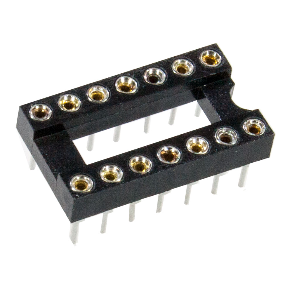 CONNFLY DS1001-14, SCSM-14  DIP шаг 2.54мм  панель цанговая узкая 14 контактов KLS1-217-14-Z-1