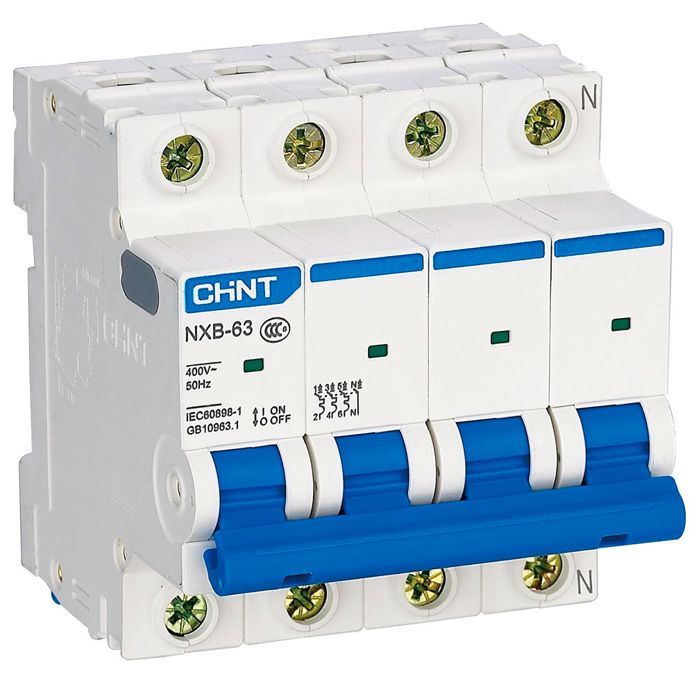 CHINT 296905, Авт. выкл. NXB-63S 4P 16А 4.5kA х-ка C