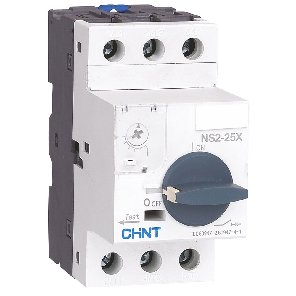 CHINT 495184, Авт. выкл. защиты двигателя NS2-25X 4-6.3A с поворотной ручкой (R)