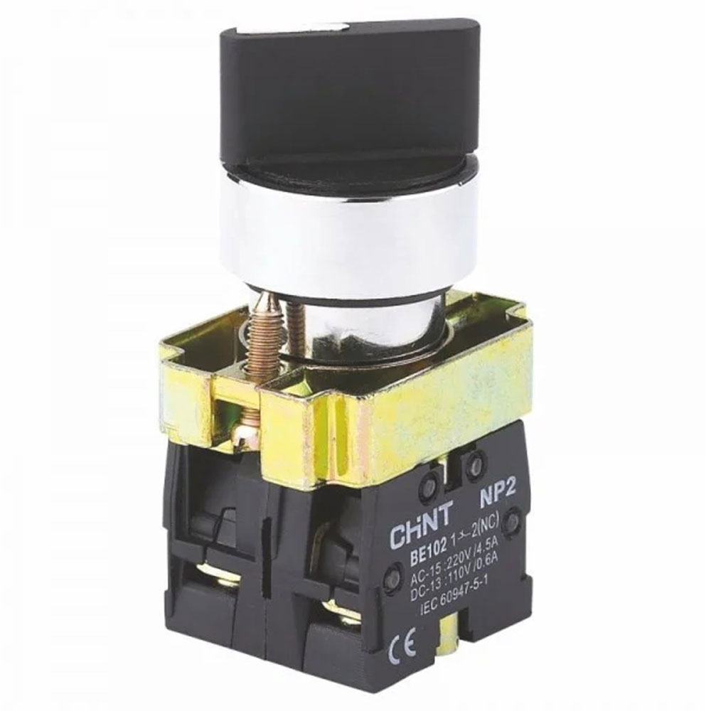 CHINT 573981, Переключатель NP2-BD25, 2 положения фиксацией, 1НО+1НЗ IP40