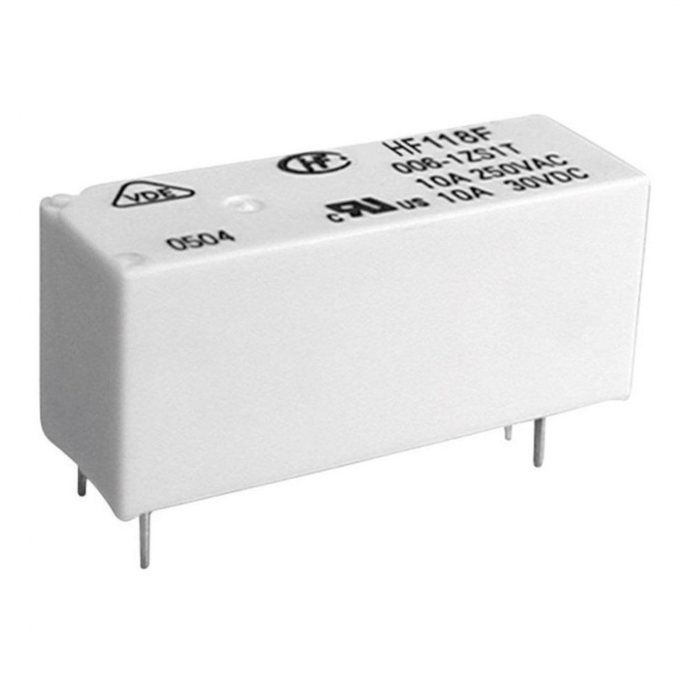 HONGFA HF118F/024-1ZS1, Реле сигнальное, 24 VDC, 1 form C, 250 V, 10 A, с защитой от флюса, материал контак