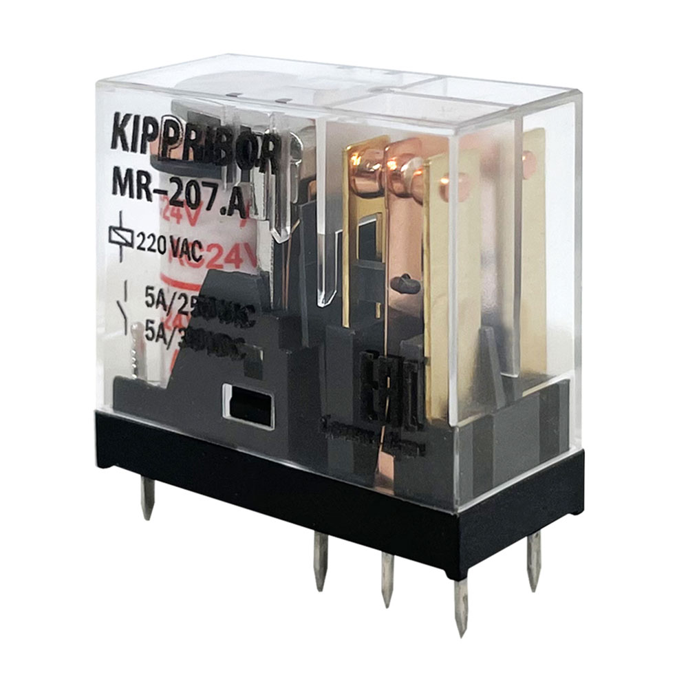 KIPPRIBOR Кипприбор MR-207.A, Реле промежуточное, 2-конт., 220 VAC, 5А