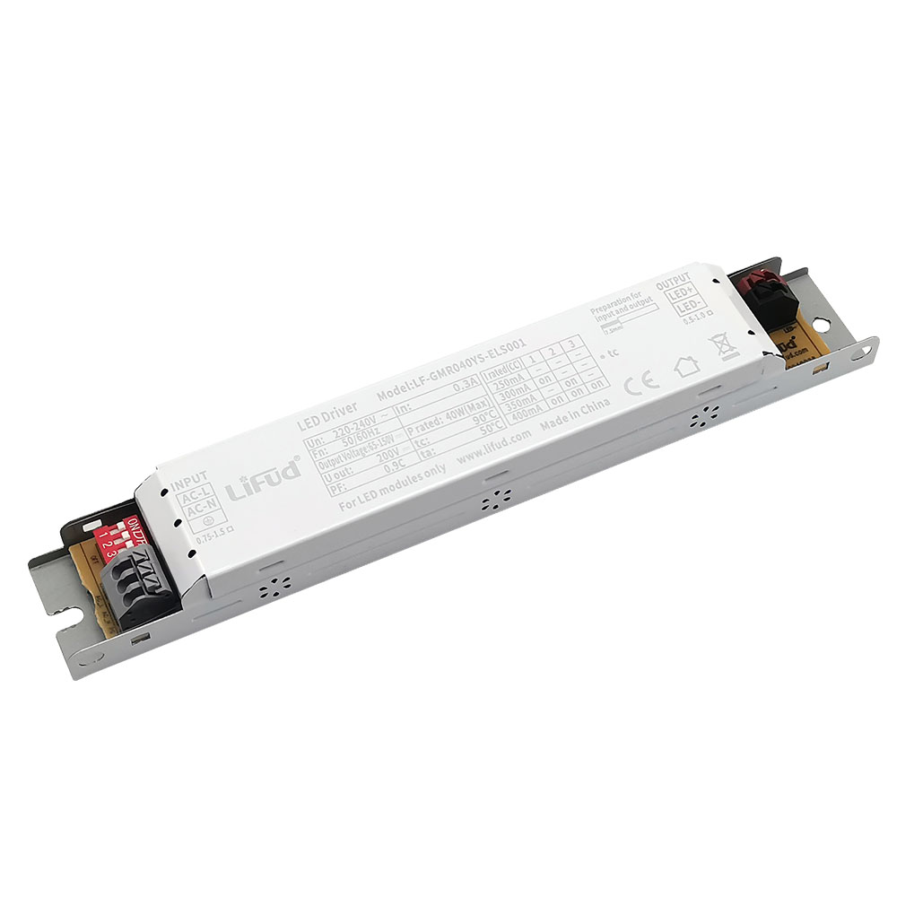 Lifud LF-GMR040YS-ELS001, LED драйвер, 40Вт, вх 220-240В AC, вых 250-400мА 65-150В DC, изолир, металл