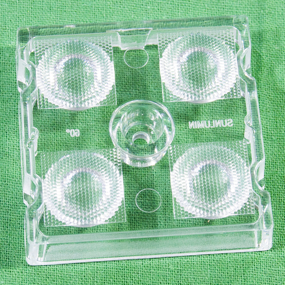 Sunlumin S01.01.01.270_MAXWELL-4-60, линза 50X50мм, 60 град, 4 LED, для 3535/3030/2835, PC