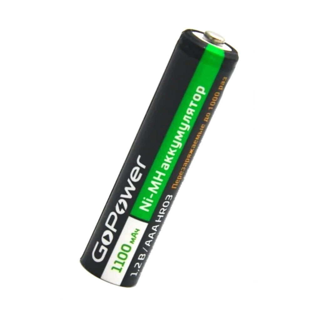 GoPower Аккумулятор бытовой HR03 AAA BL2 NI-MH 1100мАч