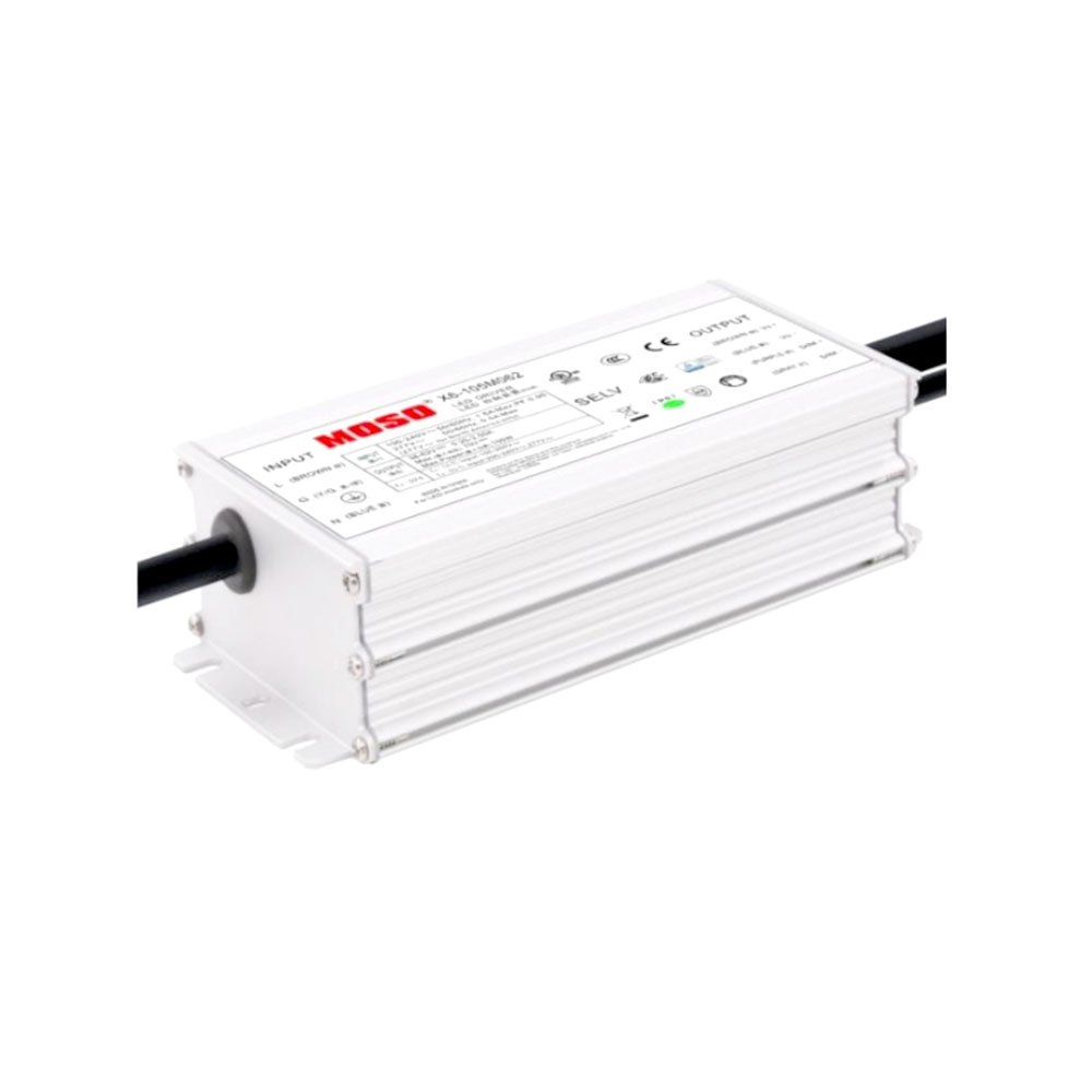 MOSO X6-105V100, LED драйвер, 105Вт, вых 1.05-1.4А 50-100В DC, изолир, потенц, металл, IP67