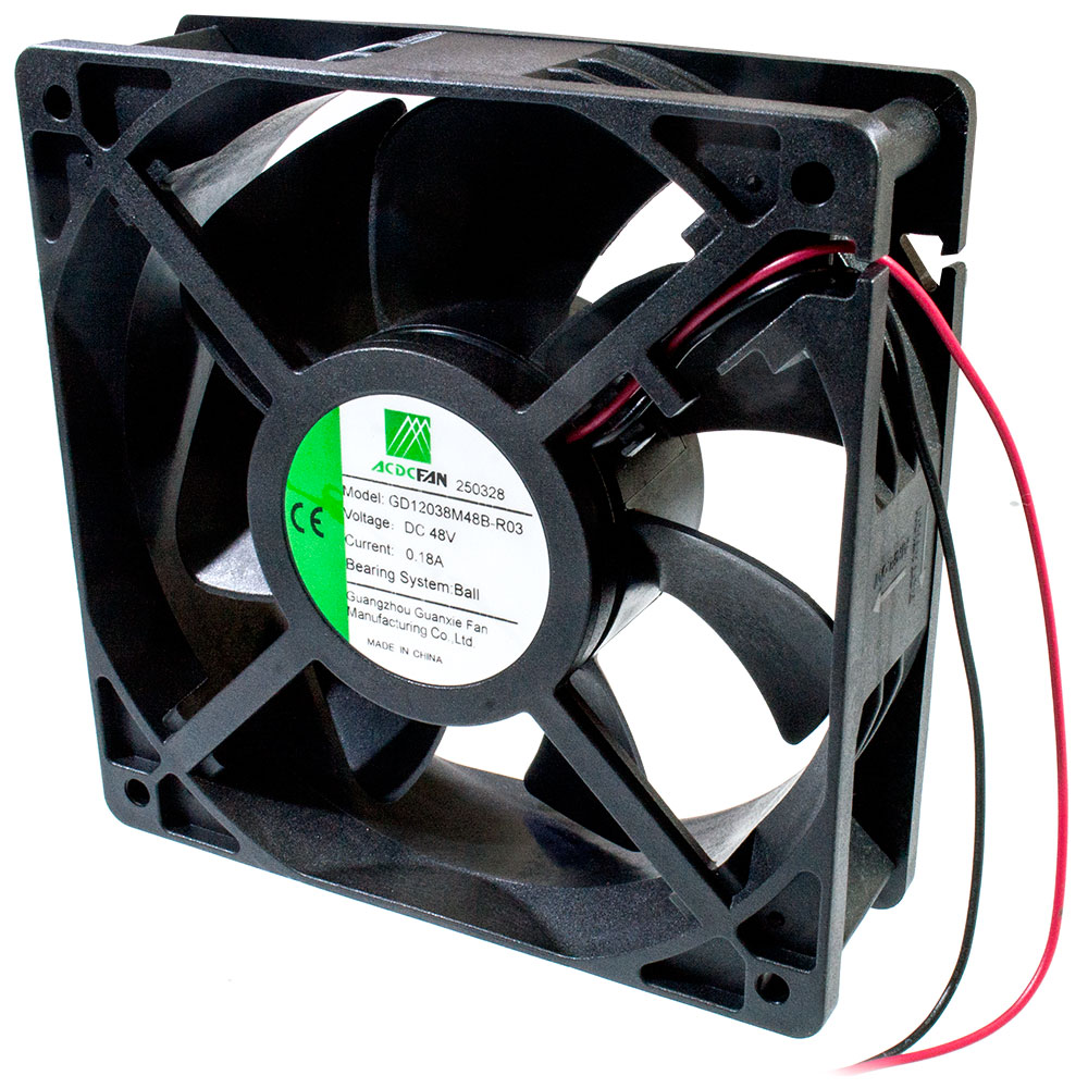 ACDCFAN GD12038M48B-R03, Вентилятор осевой, 120*120*38 мм, DC 48V, подшипник качения, 3500 об/мин, 134.28 СF