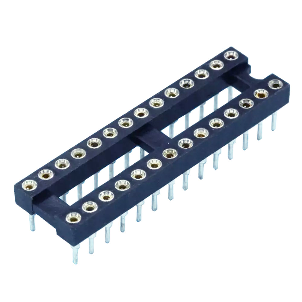 CONNFLY DS1001-28, SCLM-28 DIP панеь цанговая узкая шаг 2.54мм 28 контактов