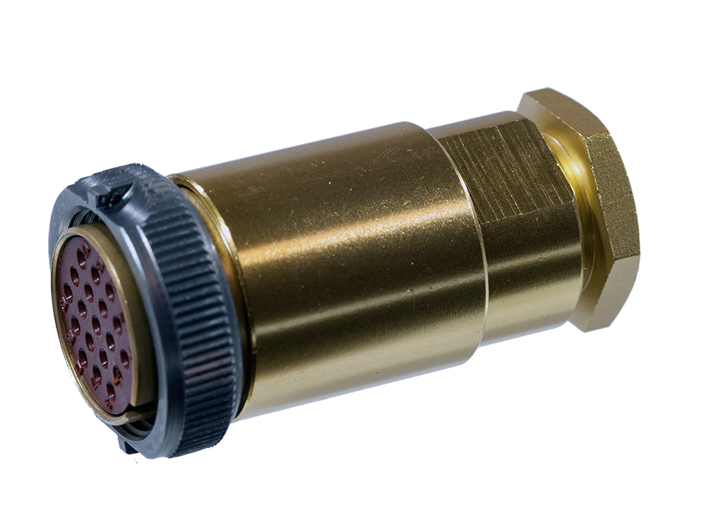 ACIT/POLSUN PY04-19TK, розетка на кабель с кожухом IP68 19 контактов (аналог для РС19ТВ)