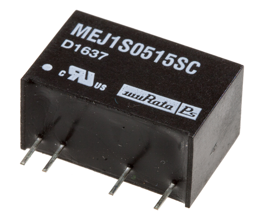 Murata PS MEJ1S0515SC, DC/DC преобразователь на плату 1Вт 5-15В Single 5.2кВ