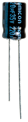 JAMICON JTK227M035S1GMG11L, конденсатор электролитический 220мкФ 35В 105C 8*11 (К50-35)