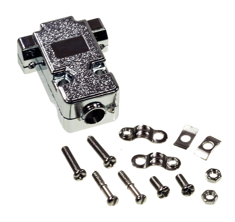NXU DN-9C, корпус для D-SUB 9pin металлизированный (158-09CC)