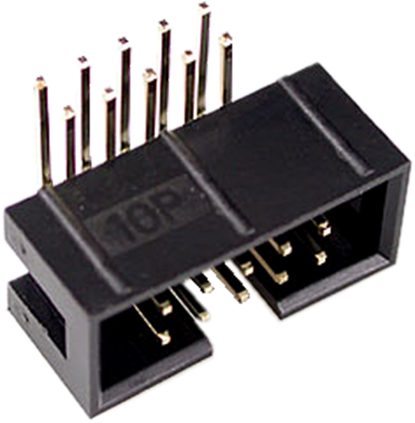 BH-10R(IDC-10MR), вилка на плату шаг 2.54мм угловая (аналог DS1013 ...
