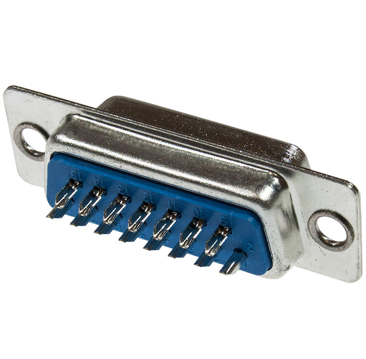 DB-15F, гнездо D-SUB 15 pin пайка на кабель NXU, цена купить | разъемы ...