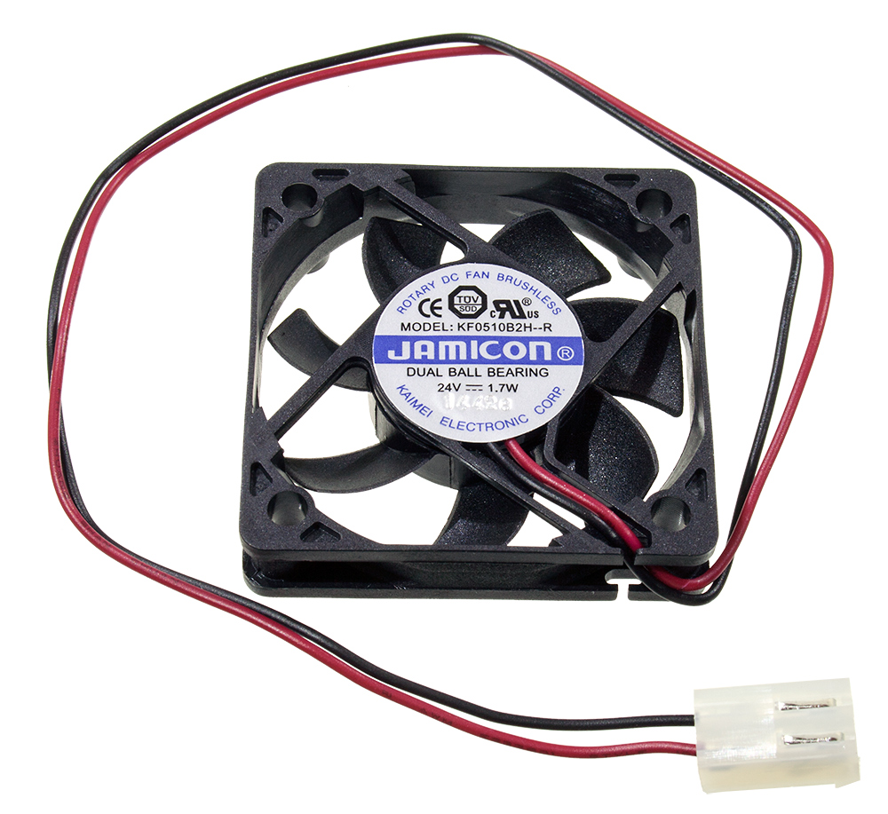 JAMICON KF0510B2H-R, вентилятор 24В 50х50х10мм подшипник качения