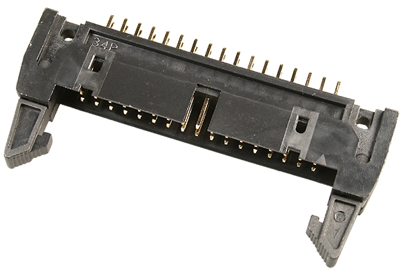 NXU IDCC-34MS (SCM-34), вилка на плату шаг 2.54мм с защелками (119-34GSK)