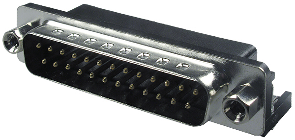 NXU DRB-25MA, вилка D-SUB 25 pin на плату угловая 7.2мм (107-25PCKKB)