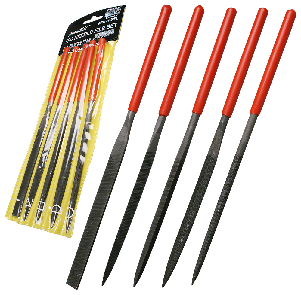 ProsKit 8PK-605L, набор 5 надфилей