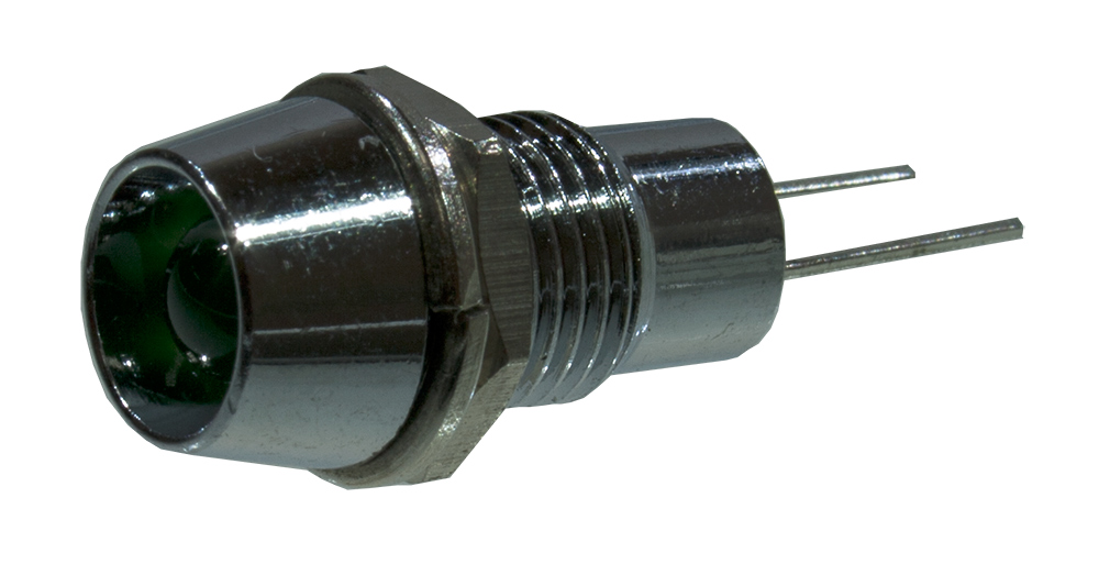 L-KLS9-IL-M8-01A-G, Светодиод с держателем зеленый D=9.8мм h=5.2мм M8 ...