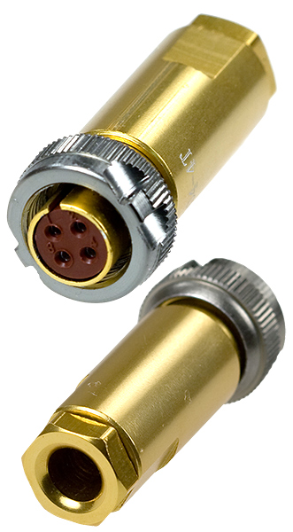 ACIT/POLSUN PY04-4T, розетка на кабель с кожухом IP68 4 контакта (аналог для РС4ТВ)
