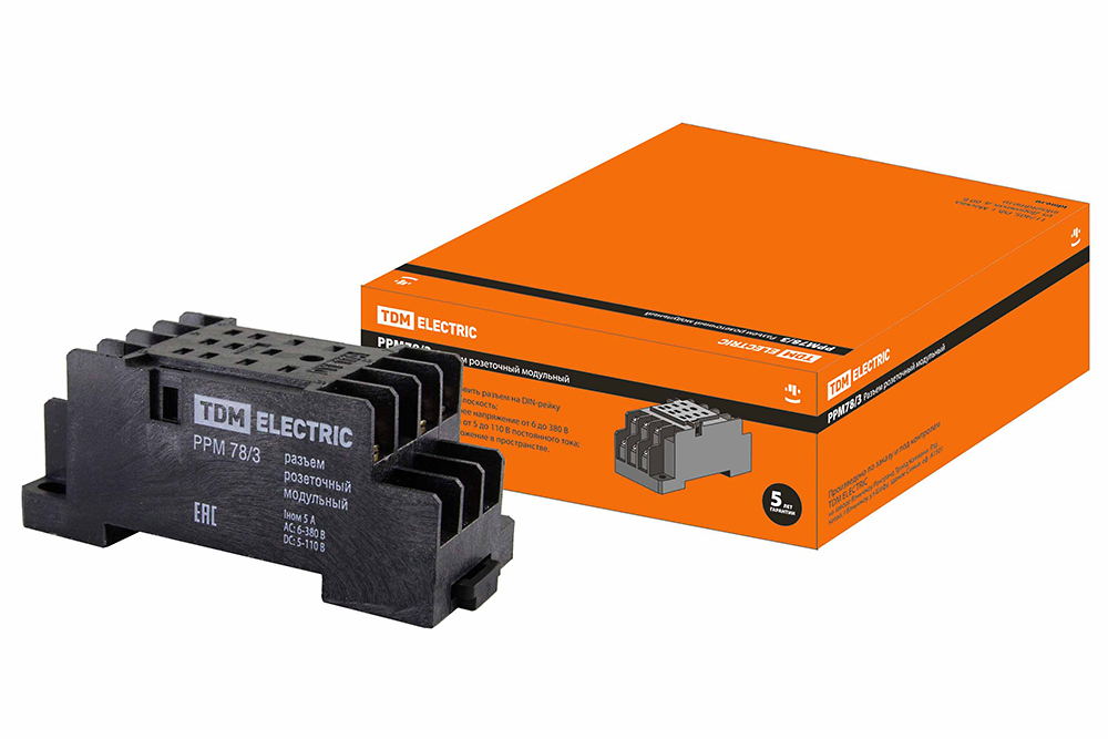 TDM electric SQ0701-0007, РРМ78/3, колодка для реле РЭК78/3
