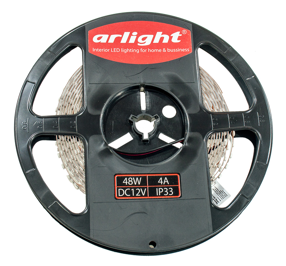 ARL RT 2-5000 12V YELLOW, 2x, св. диод. лента желтая  3528, 120 LED, LUX  (1 м)