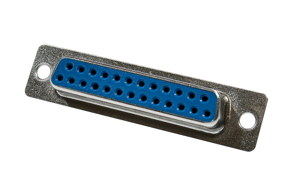 KLS DB-25F, гнездо D-SUB 25 pin пайка на кабель (L-KLS1-213-25-F-L)