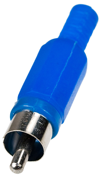 Китай 1-200 BL (RP-405), штекер RCA  пластик на кабель синий