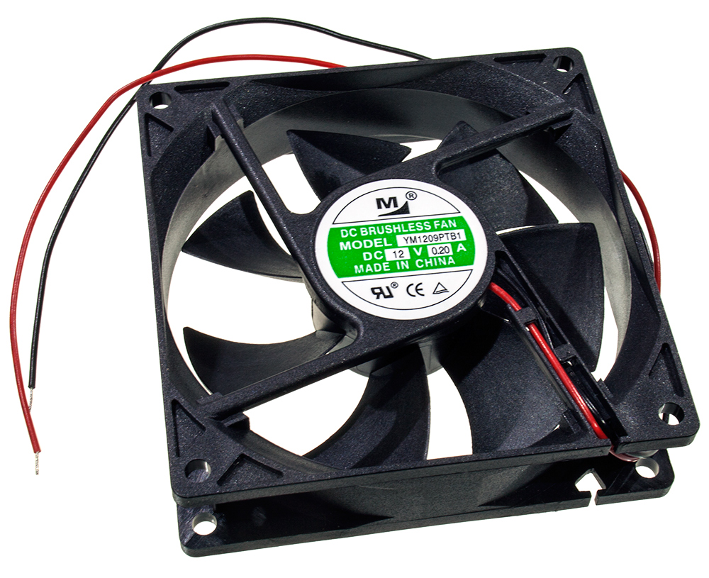 JIULONG MOTOR Y-Y9225H12B, вентилятор 12В клеммы 90х90х25мм (аналог для JF0925B1H) подшипник качения