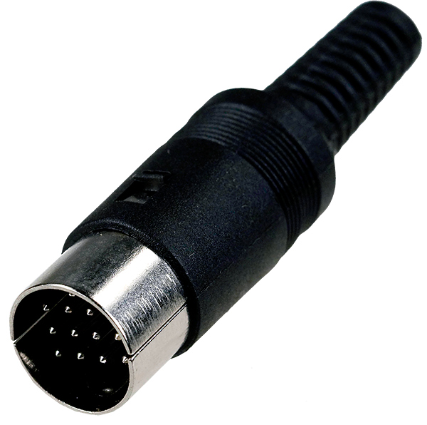 1-384, разъем DIN 13 pin штекер пластик на кабель Китай, цена купить ...