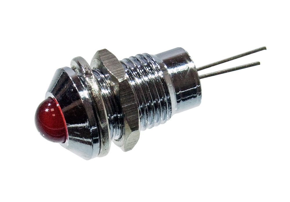 KLS L-KLS9-IL-M8-02A-5MM-R, Светодиод с держателем красный D=10.0мм M8 (аналог для L-610R)