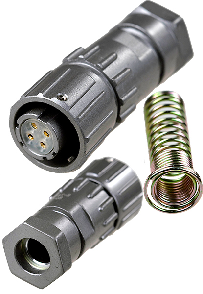 ACIT/POLSUN FQ14-4T-8, розетка на кабель герметичн. IP67 4 контакта 10А 500В