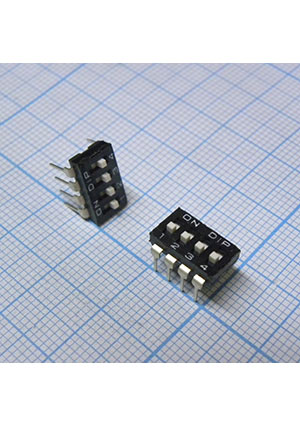 NDI-04H-V, Переключатель движковый DIPTRONICS