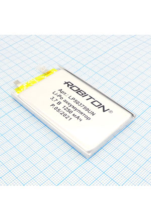 LP503759UN,  - (Li-Pol) 1250 3.7,  