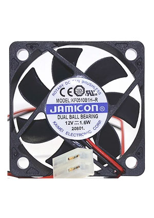 KF0510B1H, Вентилятор 12В, 50х50х10мм, подшипник качения Jamicon